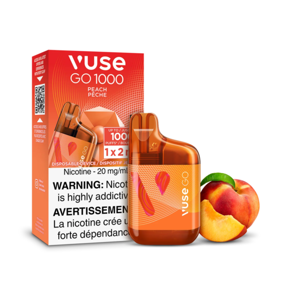 F1-SensoryVisual-1K-Peach-pack.png Peach Vuse GO 1000 - Disposable Vape
