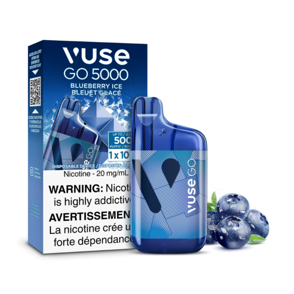 F1-SensoryVisual-5K-BlueberryIce-pack_49a9503b-b29b-4fe1-bc60-530997dca7c4.png Blueberry Ice Vuse GO 5000 - Disposable Vape