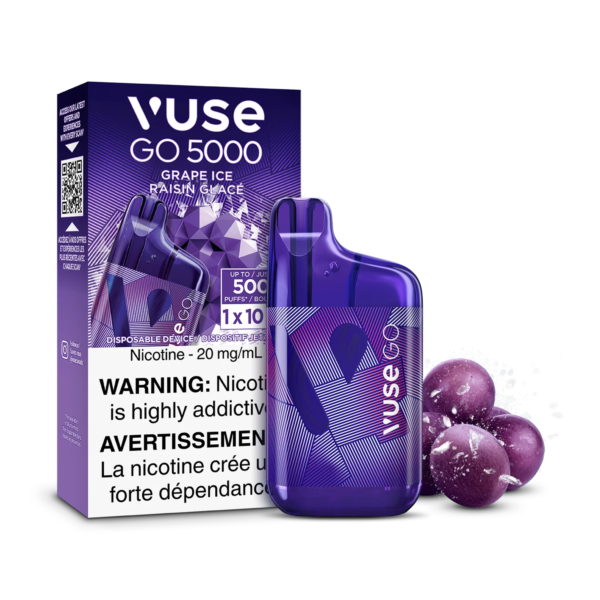 F1-SensoryVisual-5K-GrapeIce-pack_64b170c1-a296-43b4-bd18-7a7c7cf3be21.png Grape Ice Vuse GO 5000 - Disposable Vape