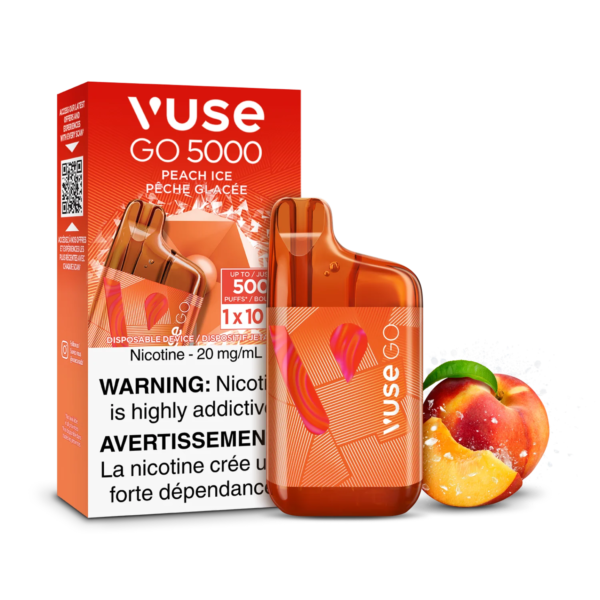 F1-SensoryVisual-5K-PeachIce-pack_5b9f6f22-c5dc-4d10-b68f-831cdce87958.png Peach Ice Vuse GO 5000 - Disposable Vape