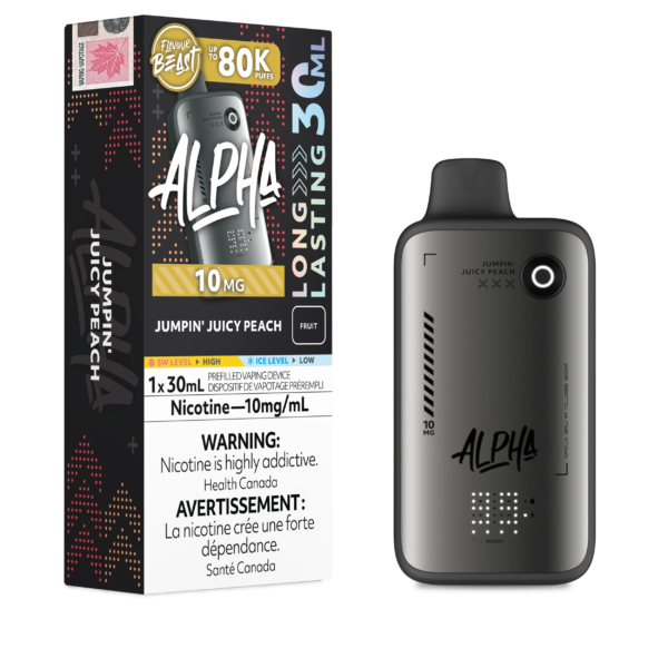 Jumpin' Juicy Peach Flavour Beast Alpha - Disposable Vape 80K