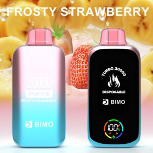 compressed_frosty-strawberry.jpg Bimo vape Turbo 20000 Puffs Frosty Strawberry